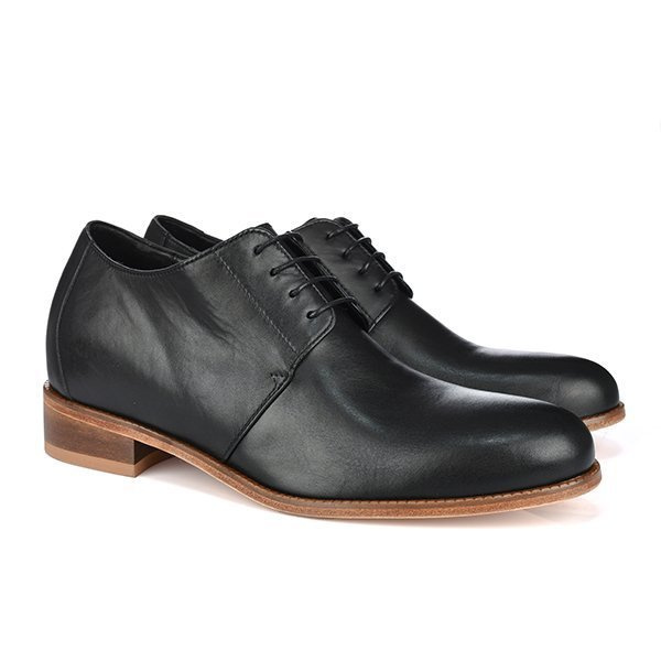 Zapatos con alzas Trento para hombre con suela de cuero + 7CM